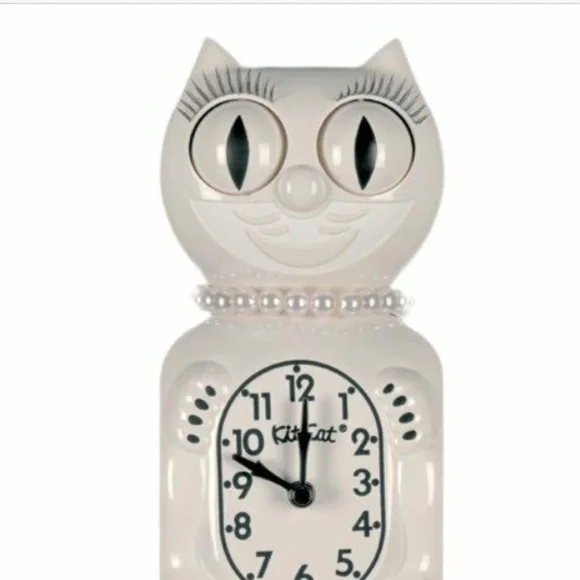 White Lady KIT-CAT CLOCK KAT KLOCK - Picture 2 of 4